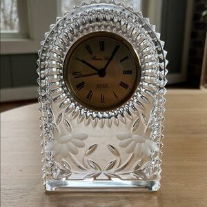 Princess house crystal mantle clock #096